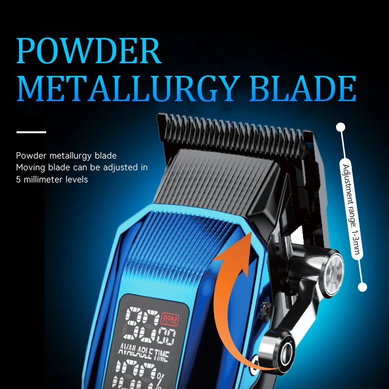 Профессиональный триммер для волос от Kemei, беспроводная Парикмахерская Машинка для стрижки волос для мужчин, регулируемая, аккумуляторная