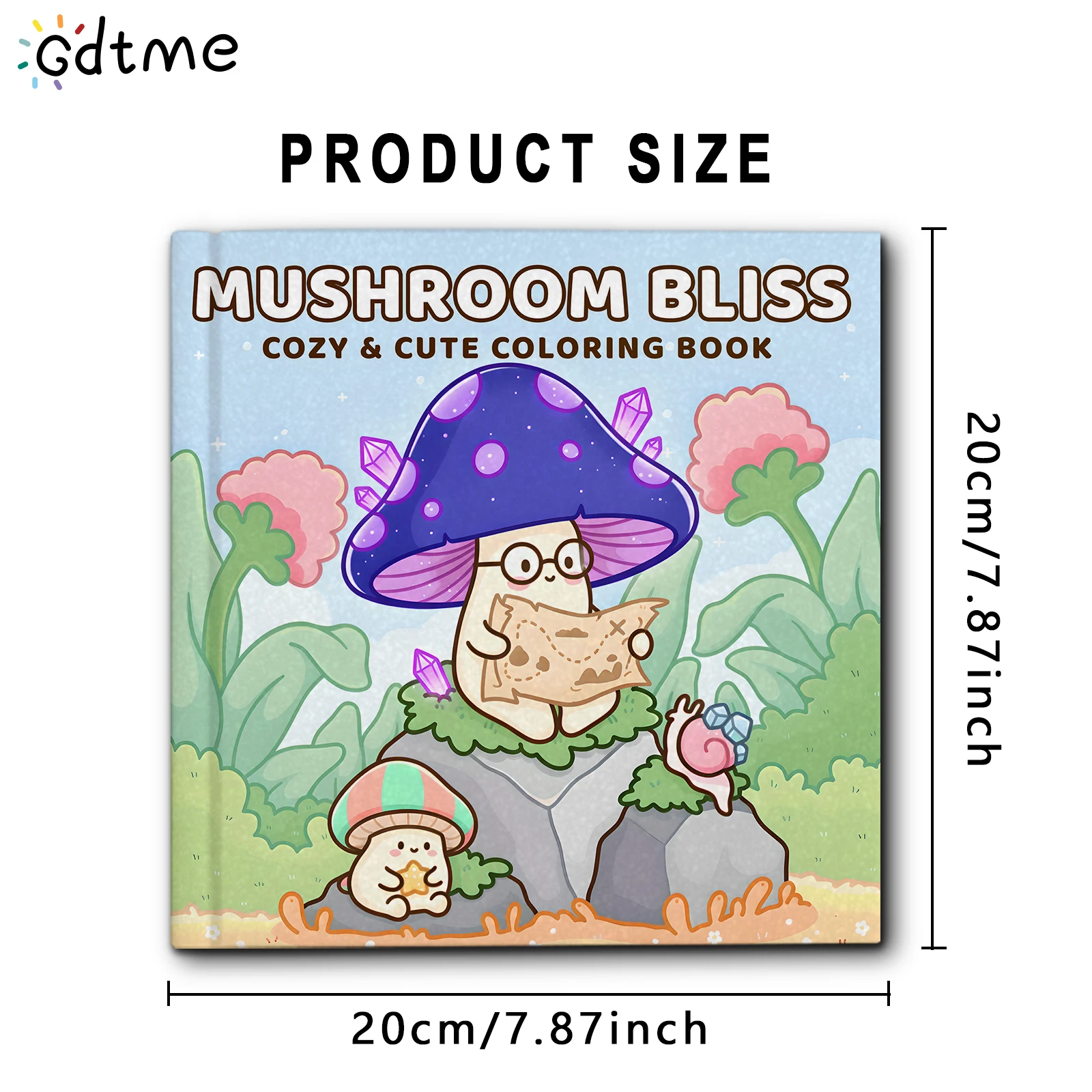 MUSHROOM BLISS Bold-easy Patterns Coloring Book for Adults Cute Drawing Book Perfect Gift for Party and Birthda