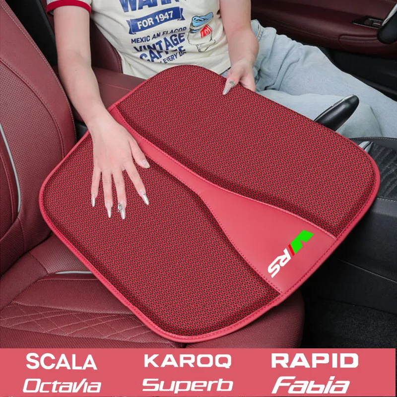 

Driving Car Seat Cushion Summer Ice Silk Breathable Anti-slip Comfort for Skoda Octavia Fabia Rapid Superb Kodiaq Scala Karoq RS