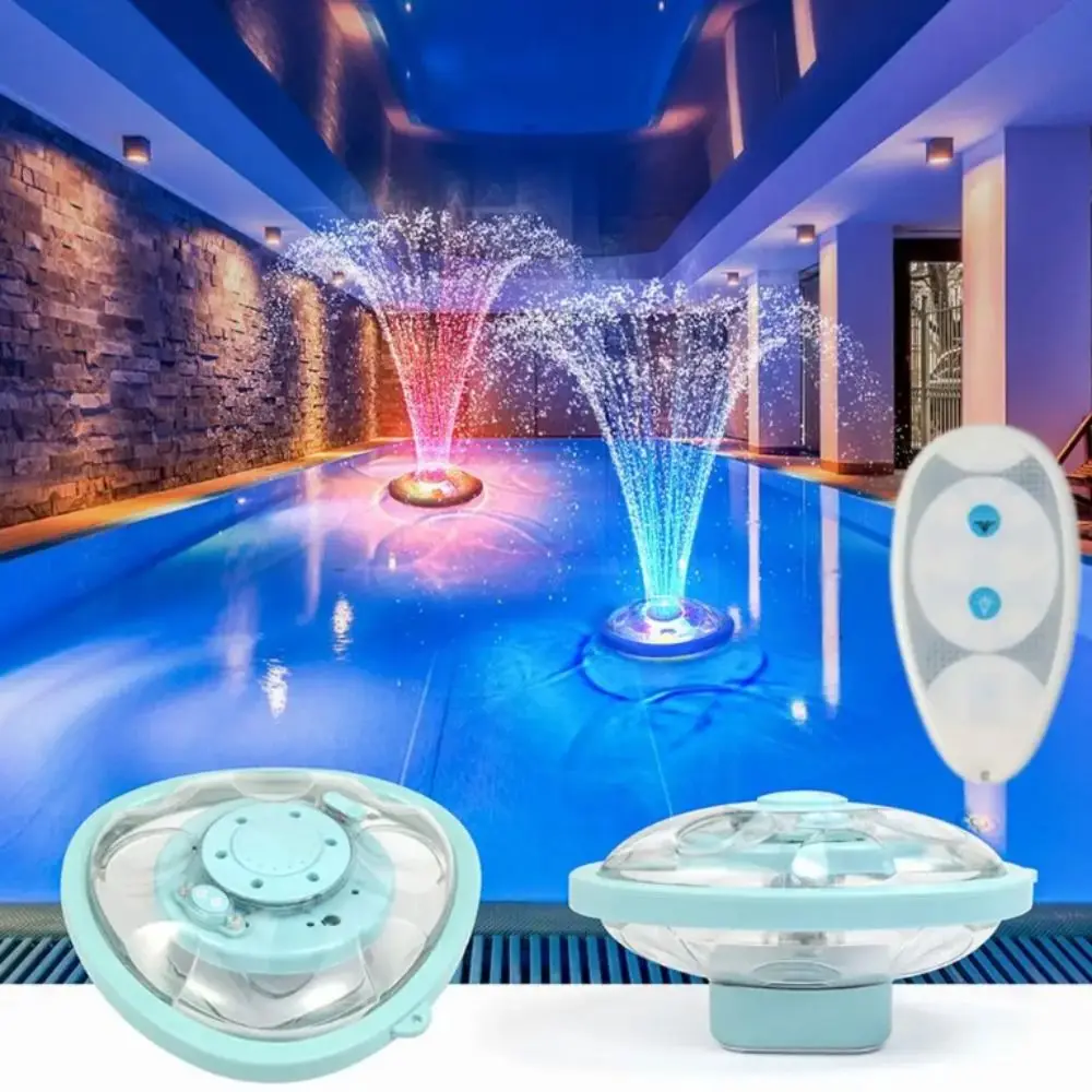 fontaine-de-piscine-rechargeable-par-usb-avec-5-modes-d'eclairage-4-modes-de-pulverisation-telecommande-sans-fil-pompe-flottante-econome-en-energie