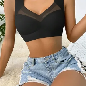 2 قطعة ملابس داخلية غير ملحومة حمالة صدر أنثوية مثيرة كبيرة الحجم تدعم ملابس داخلية صغيرة مريحة لا حلقة فولاذية أعلى 10 مبيعات للمرأة ذات الصدر الكبير - رقم 6