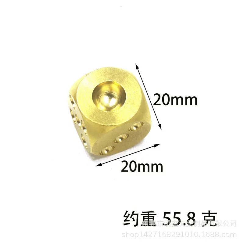 1pc Solid Brass Bar Games Dice Manual Polishing Six Sided Home Bar Party Supplies 2 Sizes 11/13/15/20mm