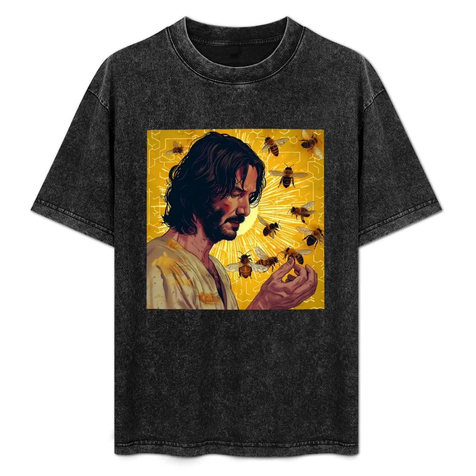 

Keanu Saint, Save The Bees, Bee, BABA YAGA, JOHN WICK and Bees, Keanu Christ T-Shirt cute tops Funny t-shirt men clothes