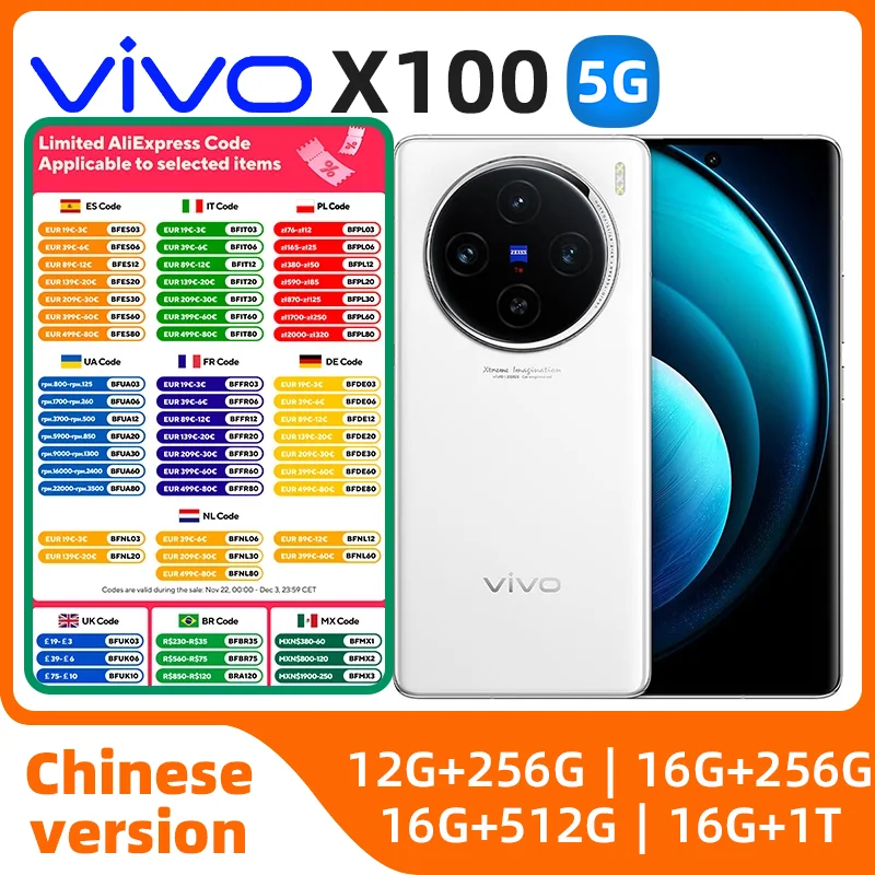 VIVO X100 5g smartphone Dimensity 9300 50MP Rear Camera 6.78