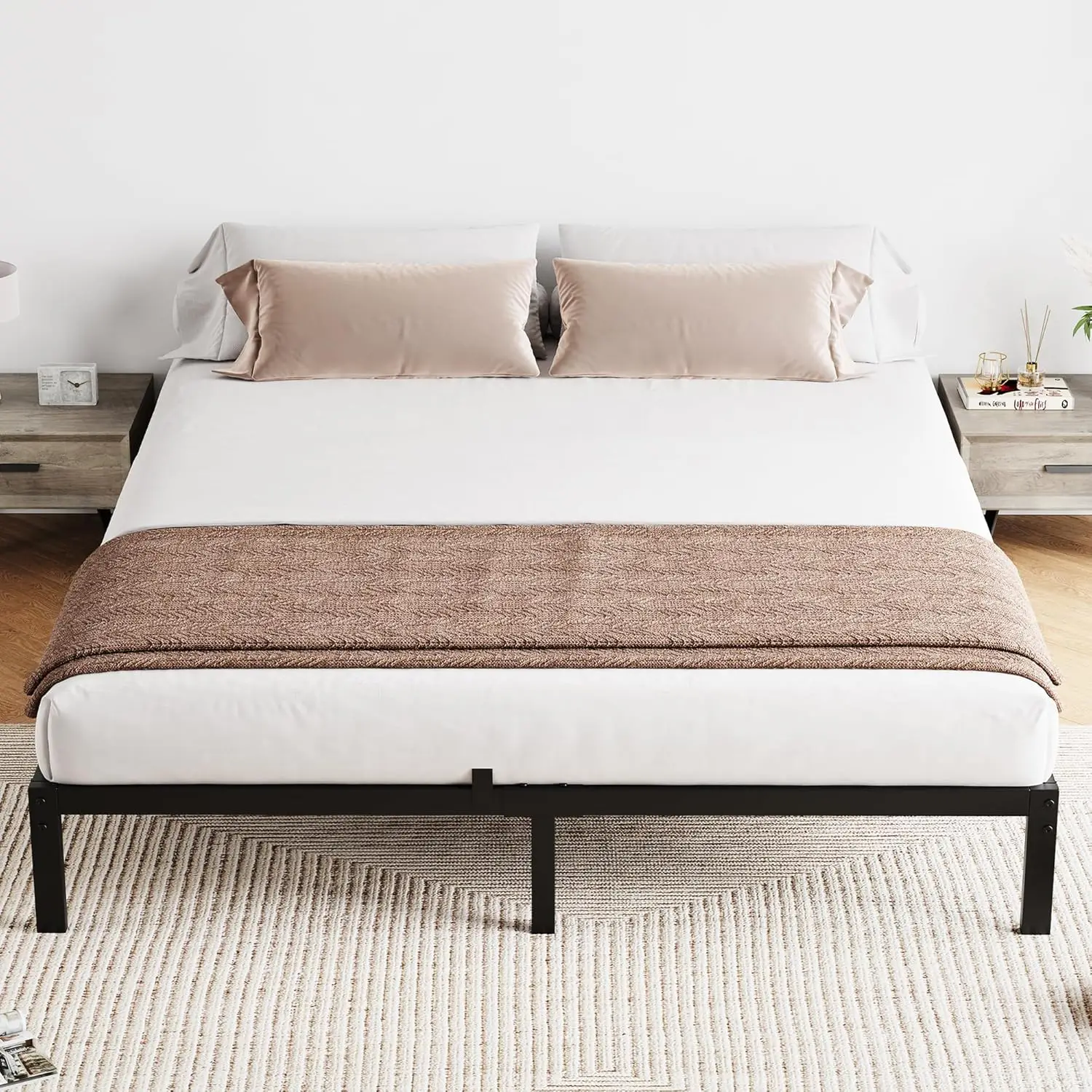 

10 Inch Full Size Bed Frame with Under Bed Storage, Heavy Duty Mattress Foundation, Easy Assembly, No Box Spring Needed,75.2"