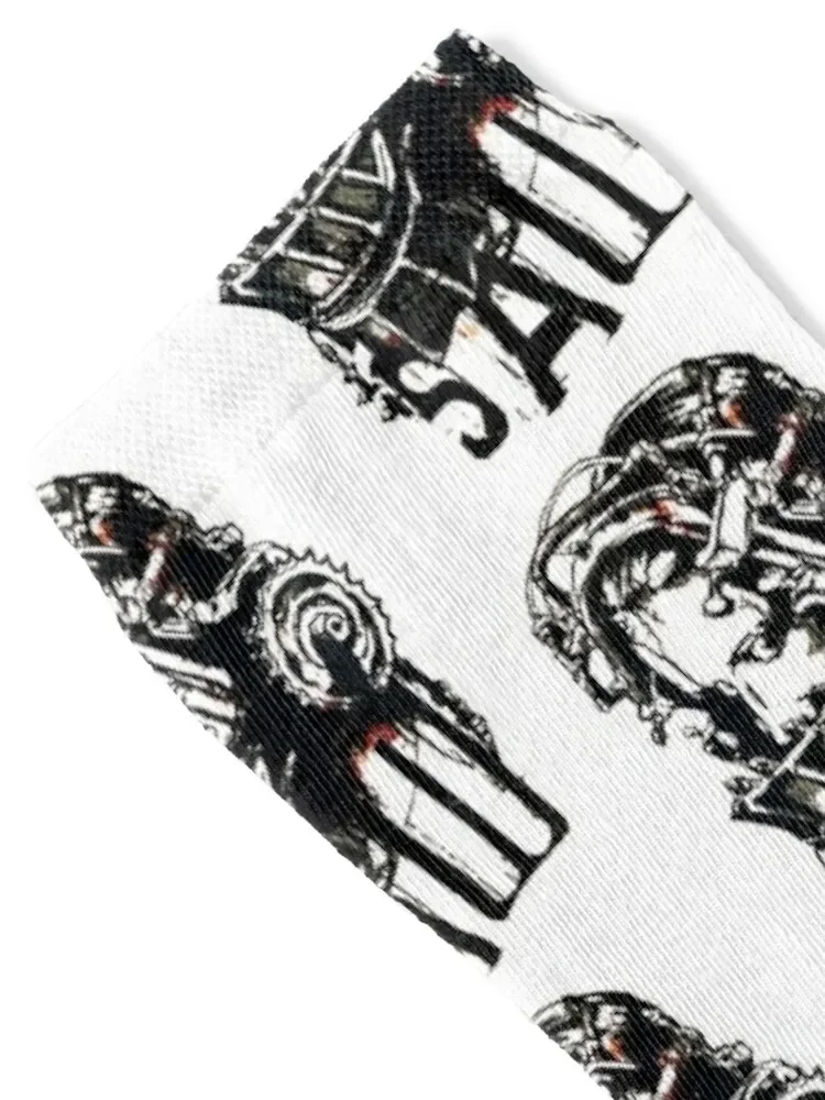 Vintage Reverse Bear Trap Saw Movie Socks Run moving stockings Socks Male Women's