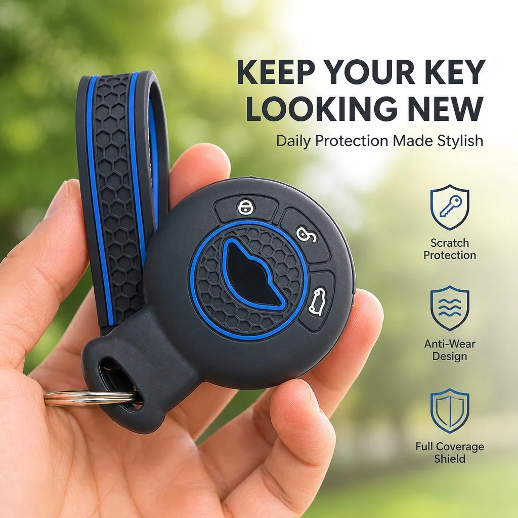 Silicone Car Cover Fob Protector For BMW Mini Cooper R55 R56 R57 R58 R59 R60 R61 3 Button Key Anti-Scratch Anti-Drop