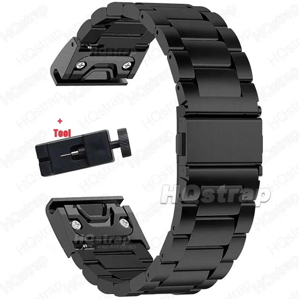 New Stainless Steel Strap for Garmin Fenix 8 7 6X 6S Pro 5X Fenix 6 QuickFit Metal Bracelet for Garmin Watch Band 26mm 22mm 20mm