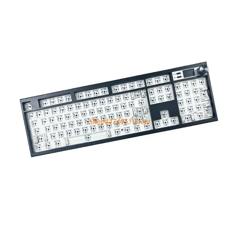 K1AA GMK104 3MODESカスタマイズ可能なメカニカルキーボードTypec 2.4GHz BT5.0ディスプレイ付き
