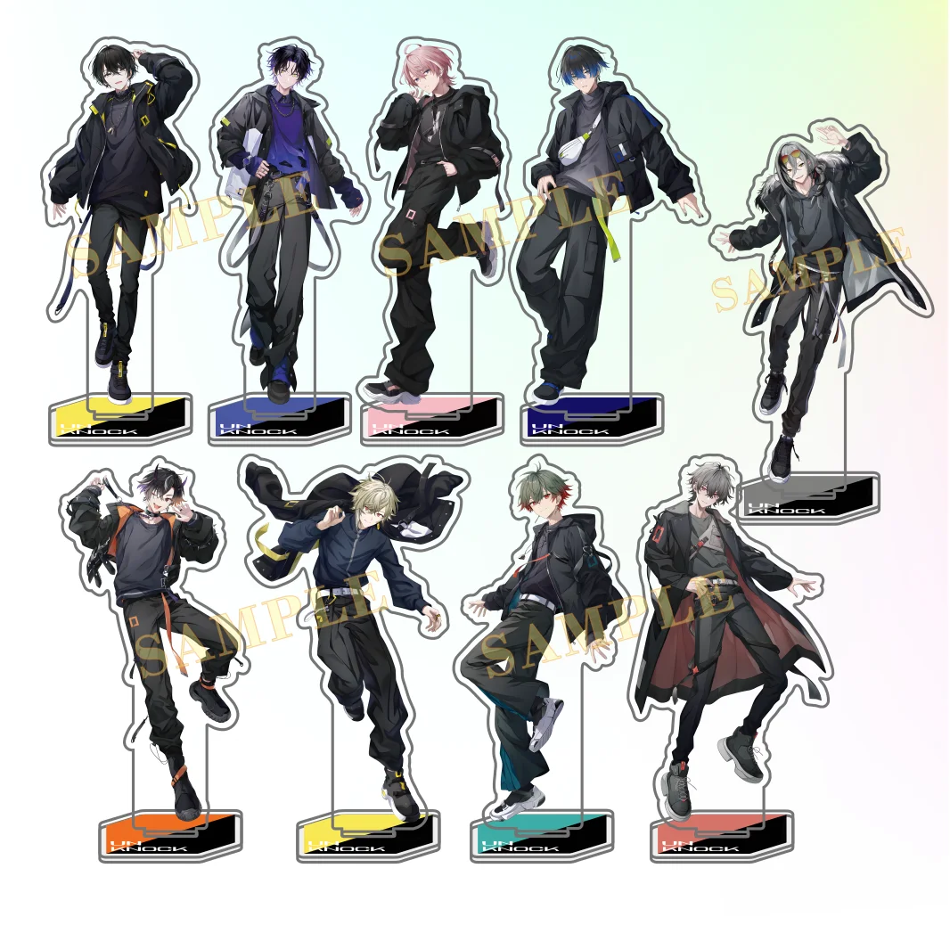 VTuber UN KNOCK Fan Devotion Trip HAL/Reid/Onigaya Ten 15cm Acrylic Stand Desktop ornaments keychain Cosplay Accessories Gifts