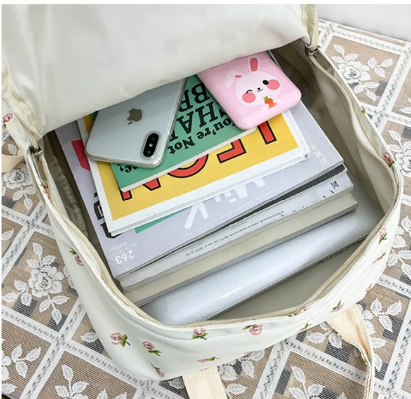 Personalized Literature and Art Small Fragmented Flower Girl Student School Bag Japanese Academy Style Versatile Backpack