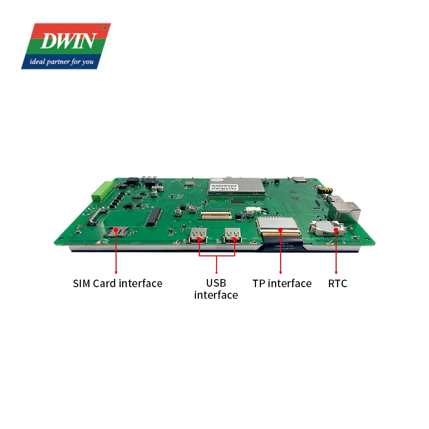 DWIN RK3566 CPU 쿼드 코어 10.1 인치 LCD 모듈, IPS TFT 정전식 터치 리눅스 베이스, RS485 이더넷, Debian10 버전 디스플레이