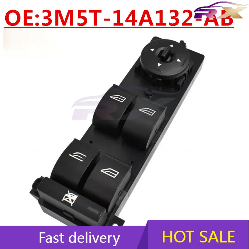 

OEM:3M5T-14A132-AB Suitable For Ford Focus Glass Lifter Switch Powered Windows Control Switch