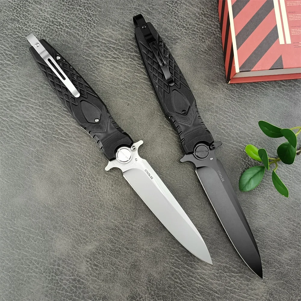 Russian HOKC Tactical Military Folding Knife D2 Blade Black G10 Handle Outdoor Hunting Survival Knives Camping Sharp Pocket Tool