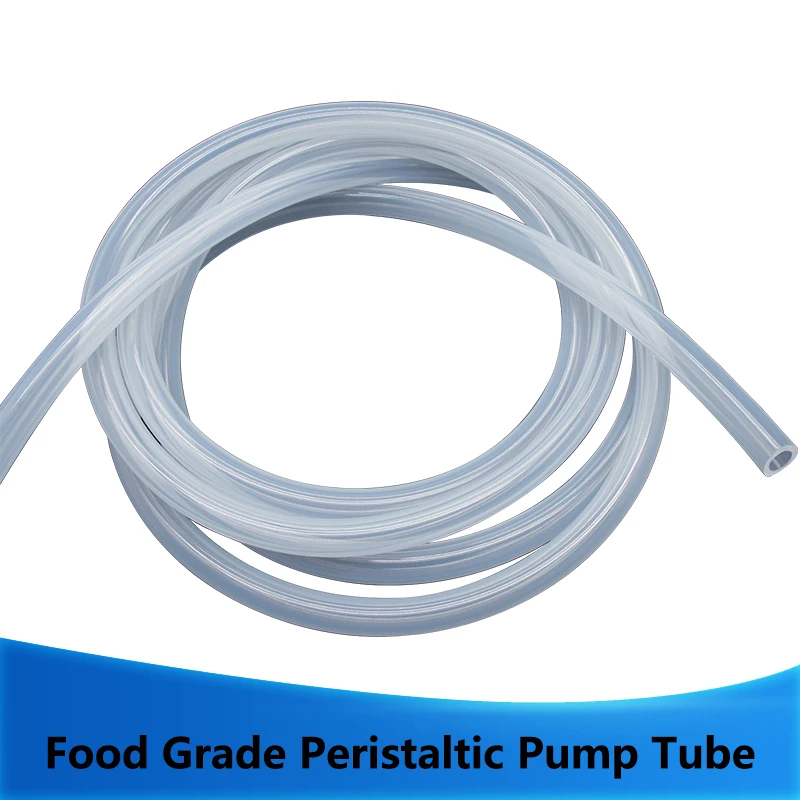 1M Peristaltic Pump Tube ID 0.8 1 1.6 2.4 3.2 4.8 6.4 7.9 9.6 12.7mm Soft Silicone Hose Flexible Nontoxic Transparent Food Grade