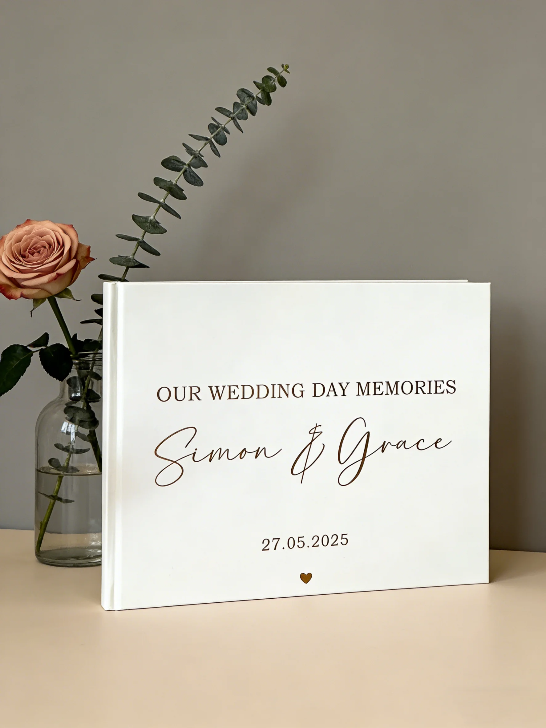 

Custom Foil Wedding Memory Scrapbook | Personalized Wedding Keepsake Book | Perfect Wedding Gift & Decor