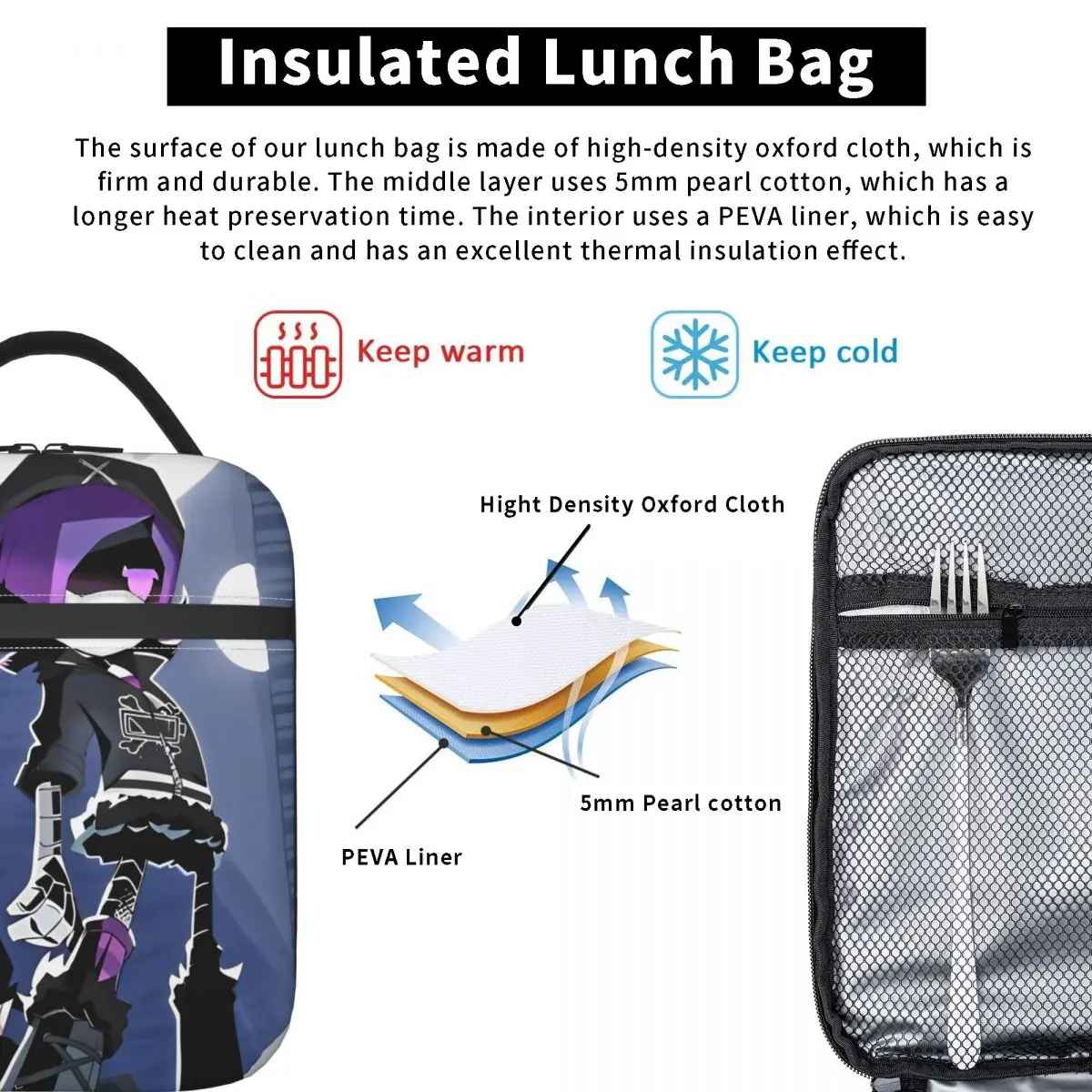 القتل الطائرات بدون طيار عوزي البواب طائرات القتل معزول حقيبة الغداء وجبة الحاويات حقيبة حرارية حمل علب الاغذية الشاطئ السفر بينتو الحقيبة #6