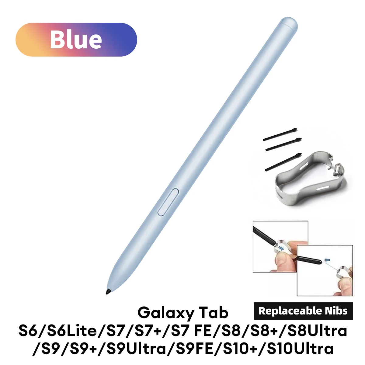 

S Pen for Samsung Galaxy Tab S10 FE/S9 FE Series,Stylus Pen with 3 Replacement Nibs, Precise Writing,Palm Rejection