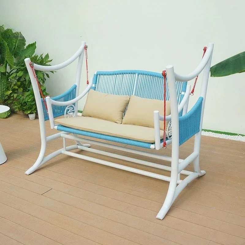 Villa Garden Swing Balcony Rattan Rocking Chair Furniture Outdoor Terrace Homestay Double Leisure Hanging Basket