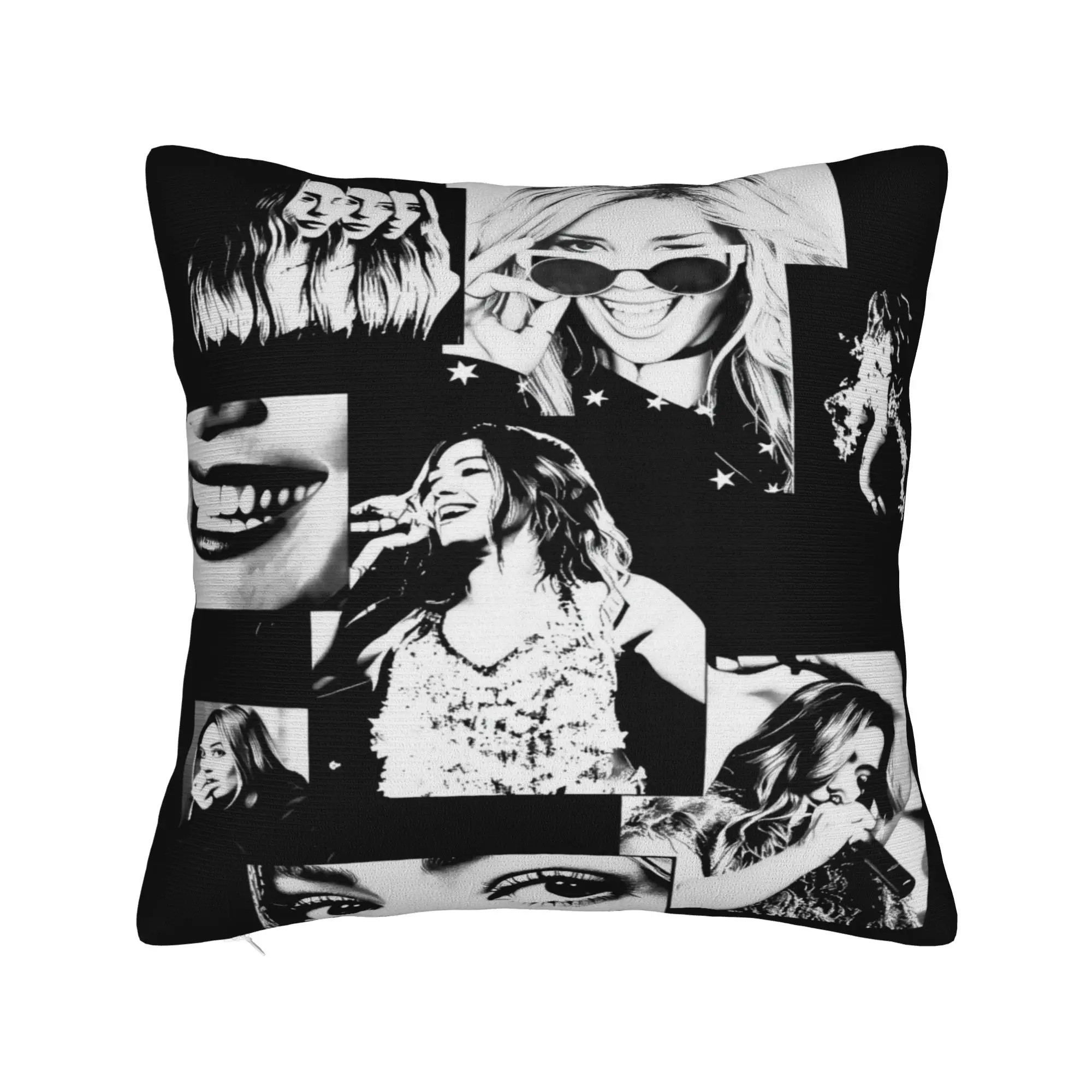 Hilary Duff Lucky Me Tour Pillow Cover  Retro Trendy Pillow Case For Chair Sofa Home Decor Square Pillowcases Birthday Gift