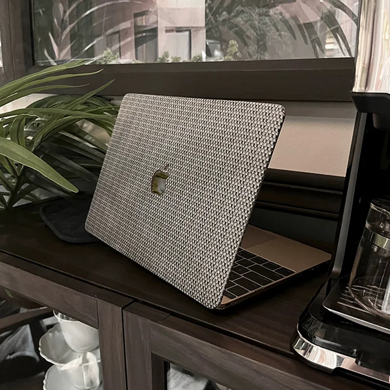 Etui na laptopa 2026 do Macbook Neo Air M4 13 M2 Pro 13 14 A3434, ochronna twarda obudowa do M3 15 Mac Retina A2681, wzór tkany — zdjęcie produktu 5