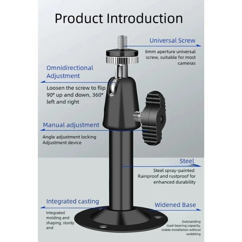 Đa Năng Thép Camera An Ninh Giá Tường Xoay 360 Độ Sắt Chống Rỉ Xây Dựng Giá Đỡ F19E