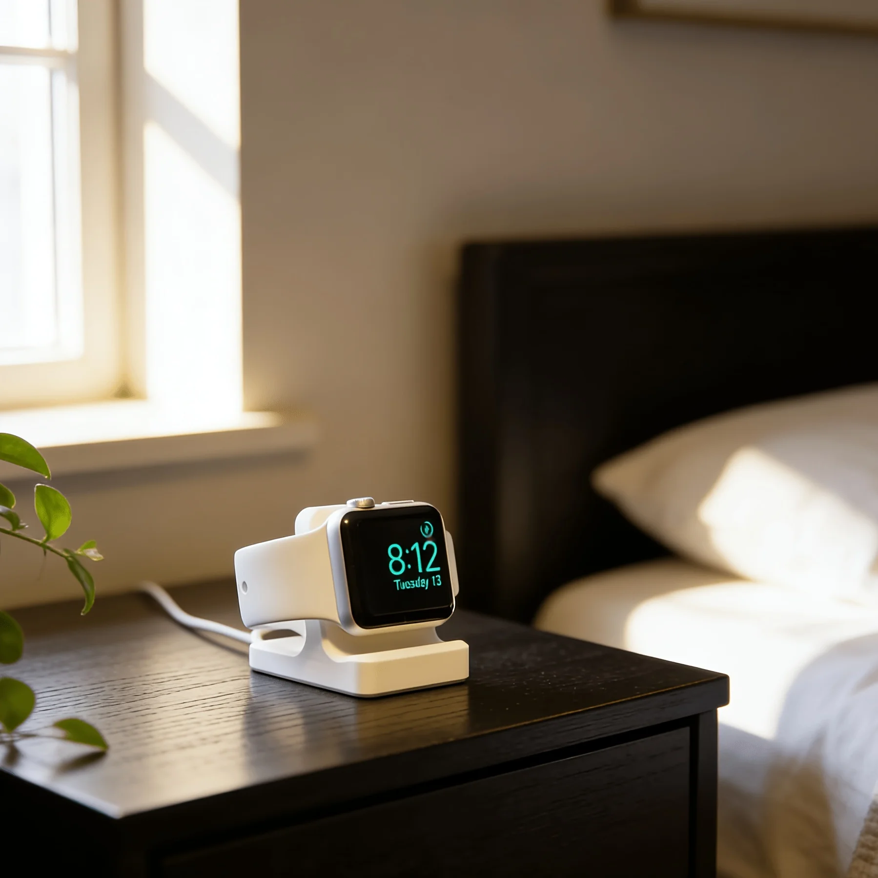 Charging Dock Smart Watch Stand 3D Printed Minimalist Black White Holder for Apple Watch Desktop Practical Gift
