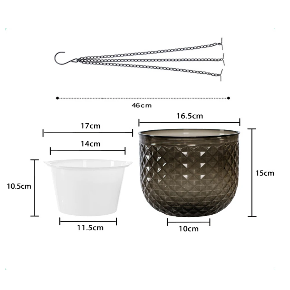 Outdoor Plant Hangers Self Watering Hanging Pots For Outdoor Patio Use Robust Plastic Construction Lightweight Design