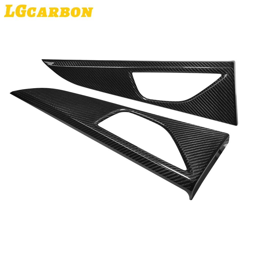 LGcarbon para Subaru WRX/ WRX STI 2022 2023 2024, pegatina de fibra de carbono dura Real, manija de puerta trasera de coche, embellecedor Interior de ventana
