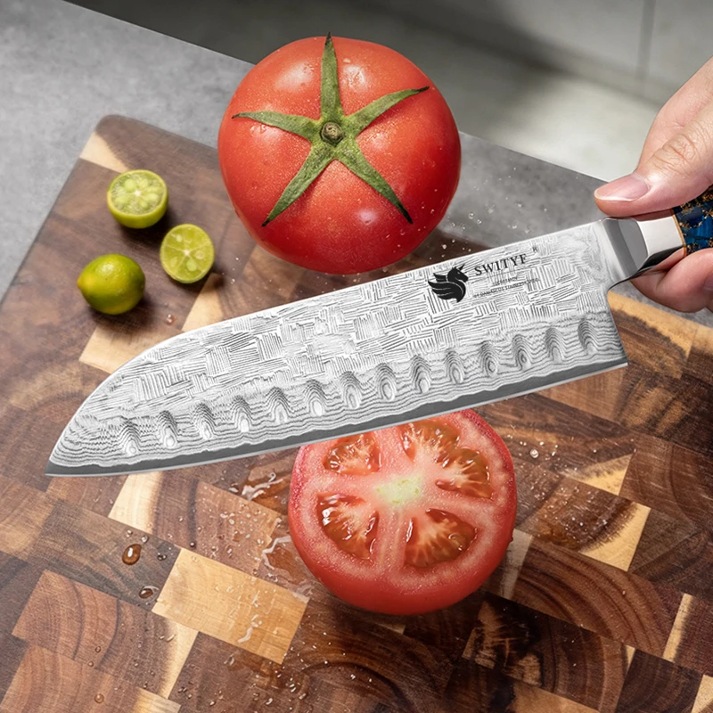 มีดซานโตกุ 7 นิ้ว ใบมีดเหล็กดา - Japanese Knife บทวิจารณ์และราคา