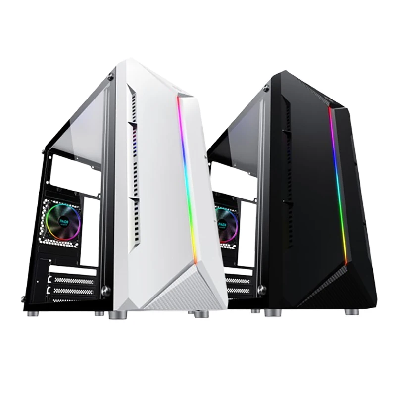 

Transparent Computer Case Desktop PC Tower With RGB Light For M-ATX/ITX Motherboard 270mm GPU Graphic Card Length SSD HDD