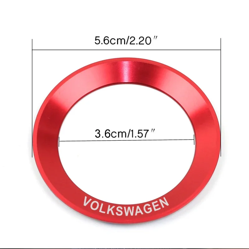 Car Aluminium alloy Steering Wheel Logo Circle Trim Sticker For Volkswagen VW Golf Polo Jetta Mk6 Tiguan Passat Accessories