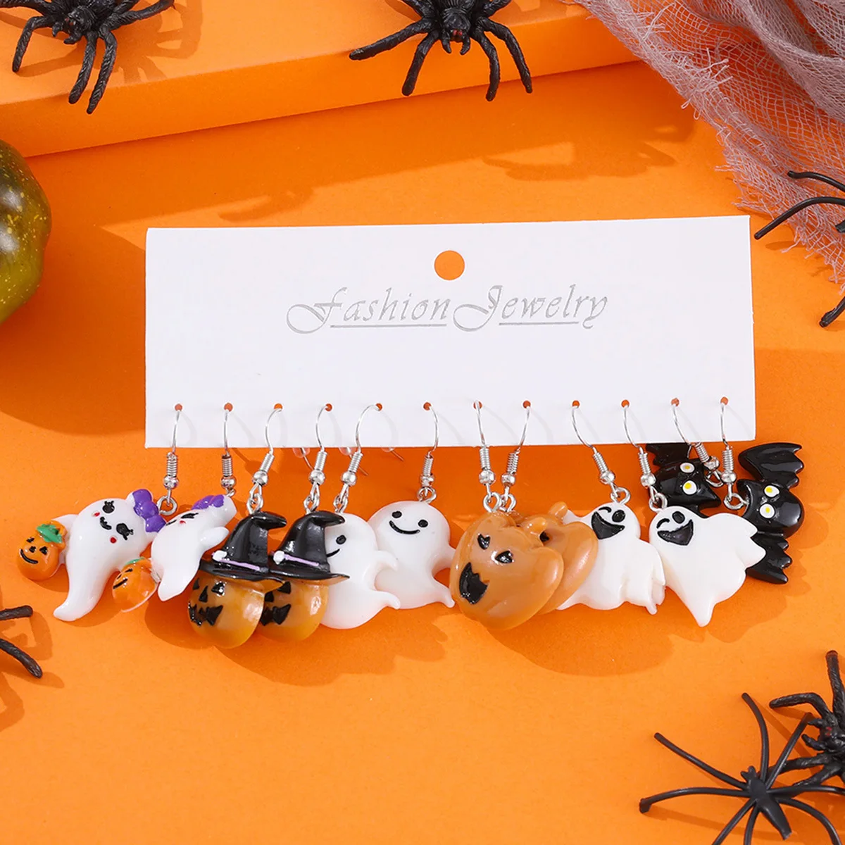 

Halloween Cartoon Pumpkin Ghost Drop Earrings for Women Cute Cat Bats Witch Stud Earring Spooky Cosplay Party Jewelry Set ﻿