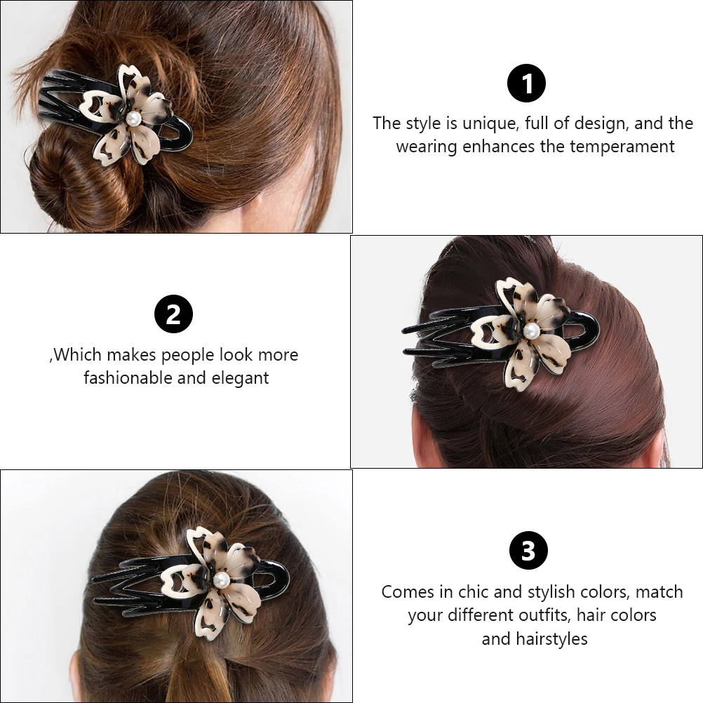 

Stylish Clips Flower Hairpins Nonslip Strong Grip Holders for Women Girls Thick Thin Curly Long Hair Accessories Spring