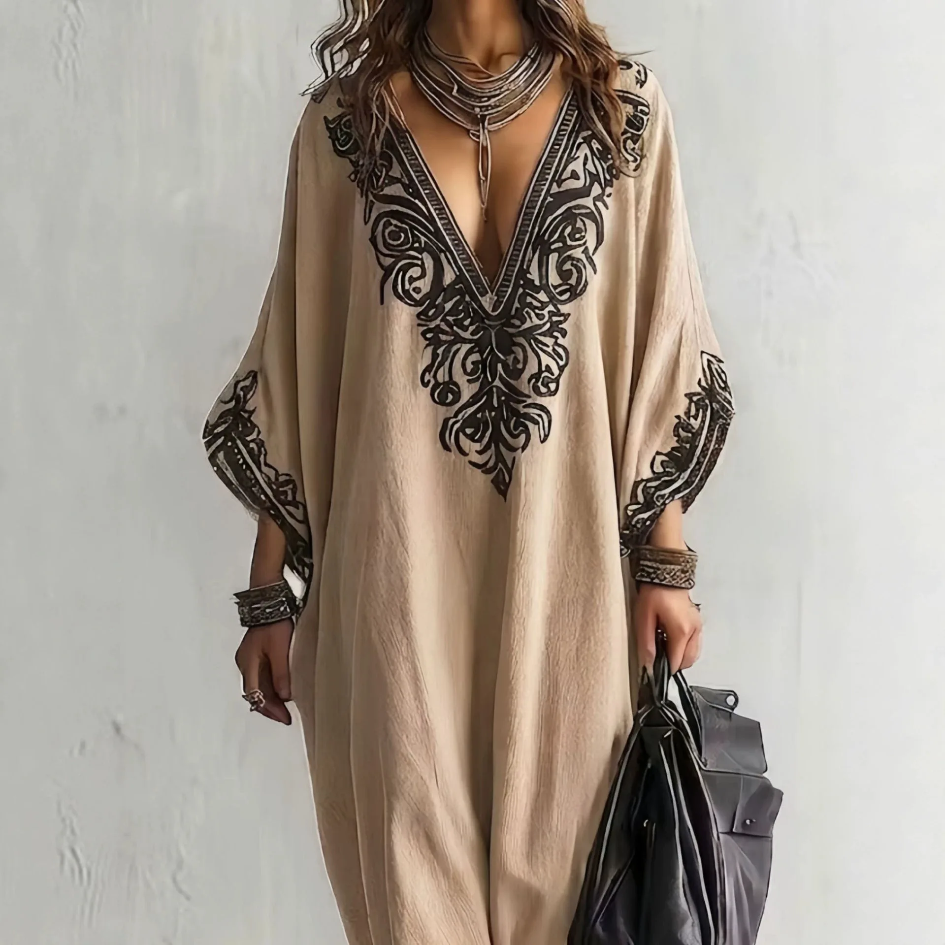 Женское бохо-платье-кафтан с в – обзор и цена Cover Up Kaftan
