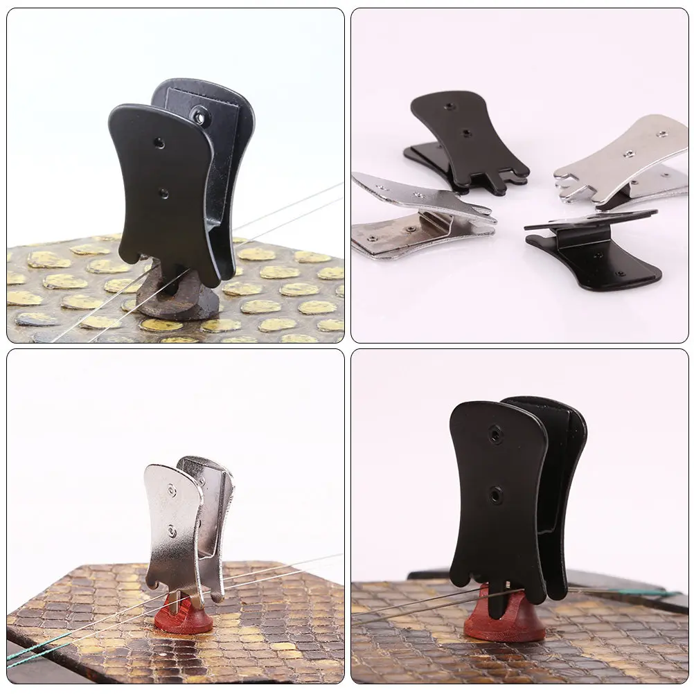 4 Pcs Trumpet Practice Mute Musical Instrument Pad Electroplated Steel Erhu Mutes Useful Accessories
