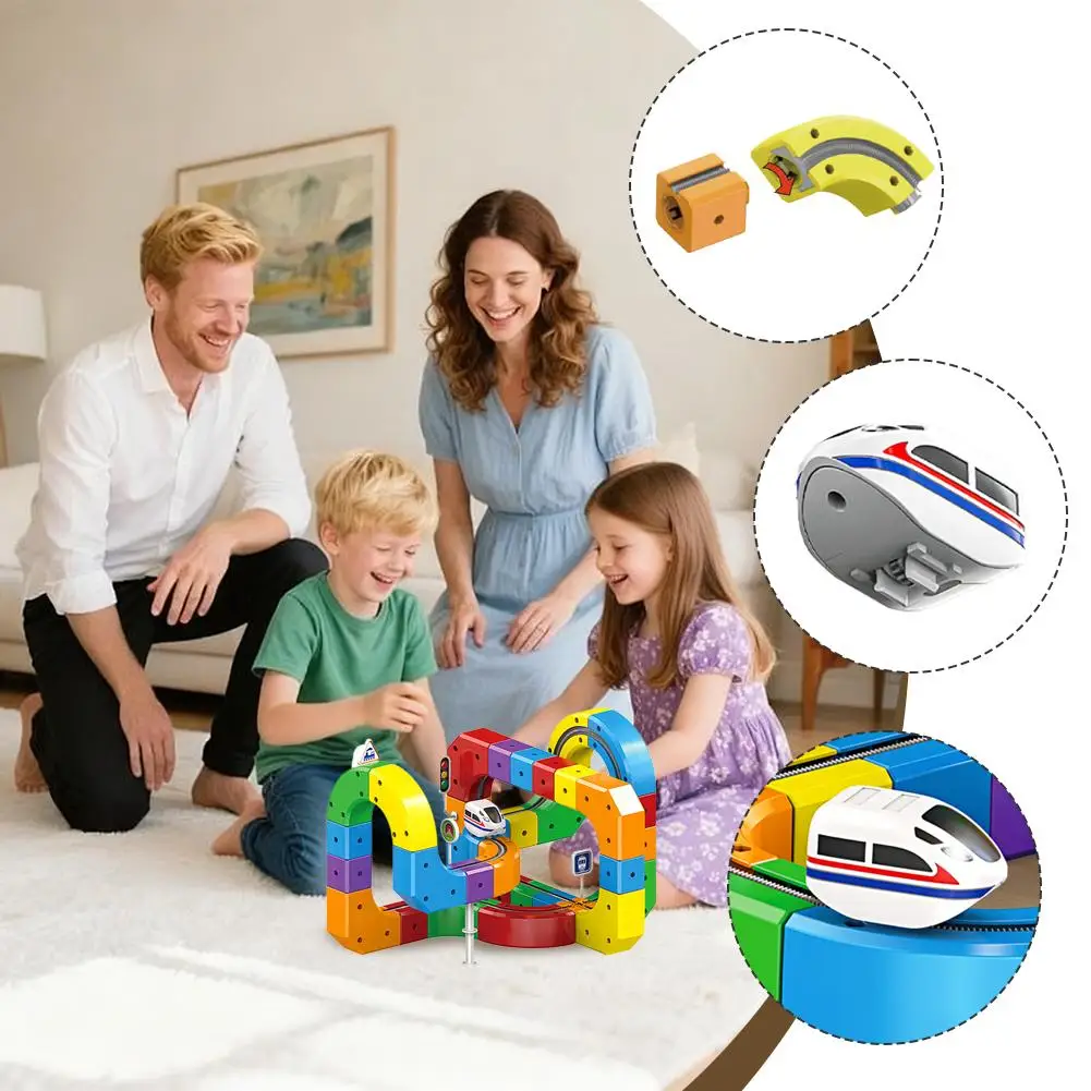 Anti-Gravity Train High Speed Rail Electric Magnetic Splicing Track Set DIY Block Children's  Assembled Building Block Track