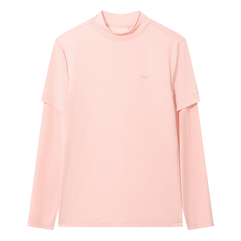 [Paragona] Women's T-Shirt Cold-Resistant Arm Sleeves Integrated Long Sleeve Uv Protection Cooling Functional Slim Fit