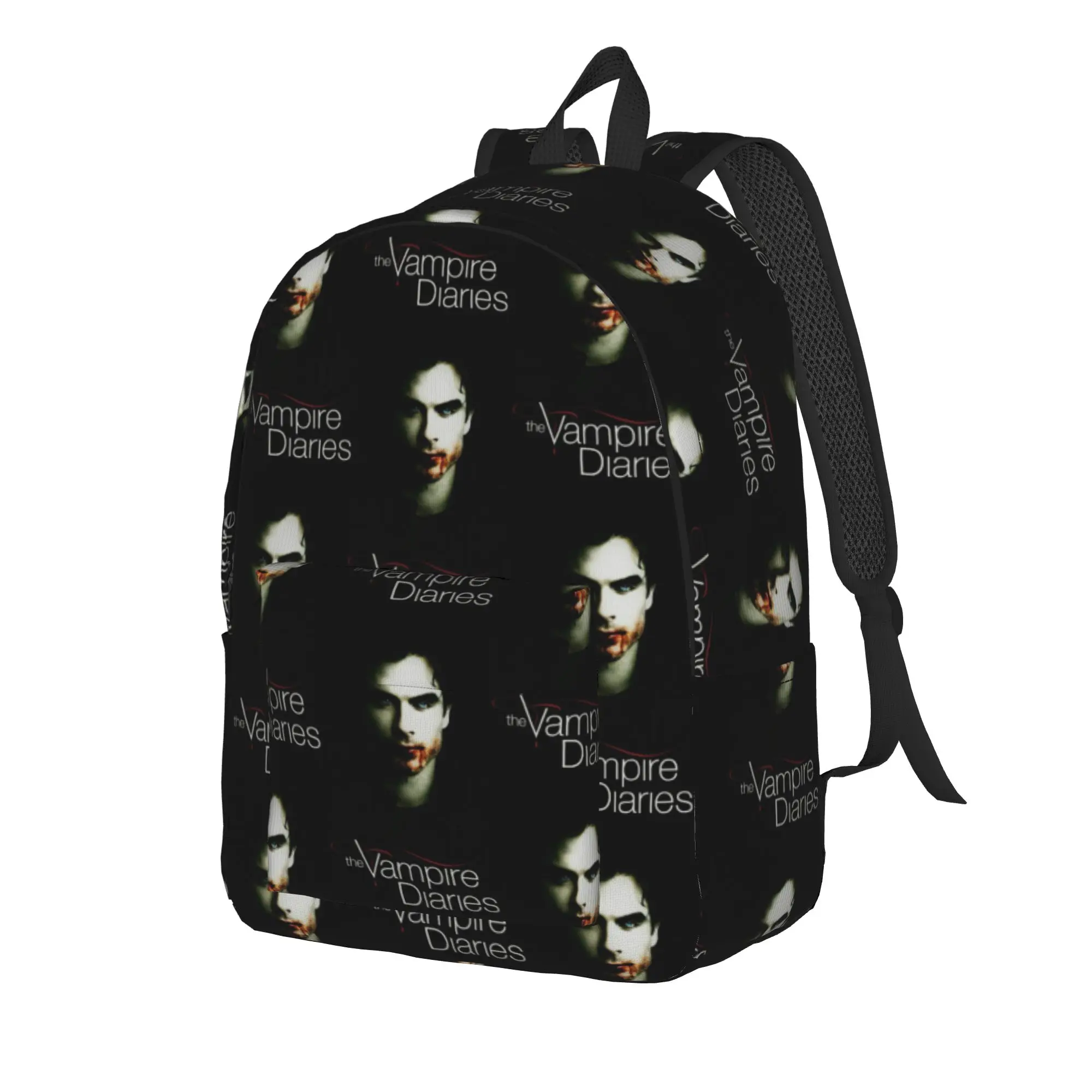 The Vampire Diaries Resuable Movie Backpack Female Damon Salvatore Large Backpacks Polyester School Bags Daily Rucksack