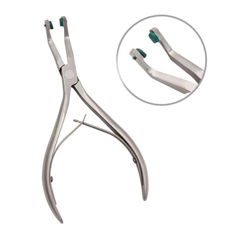 

1PC Dental Crown Remover Plier With Green Rubber Green Tips Dentist Temporary Crown Remover Tools Crown remover