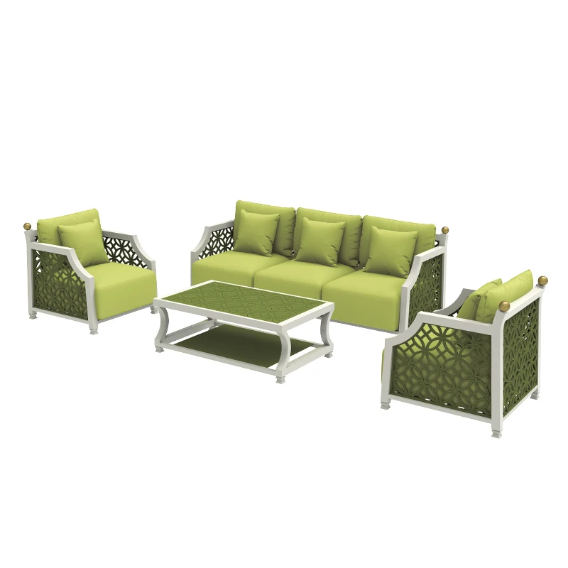 

Modern Aluminum Outdoor Sofa Set for Garden Courtyard-Waterproof UV Resistant & Eco-Friendly