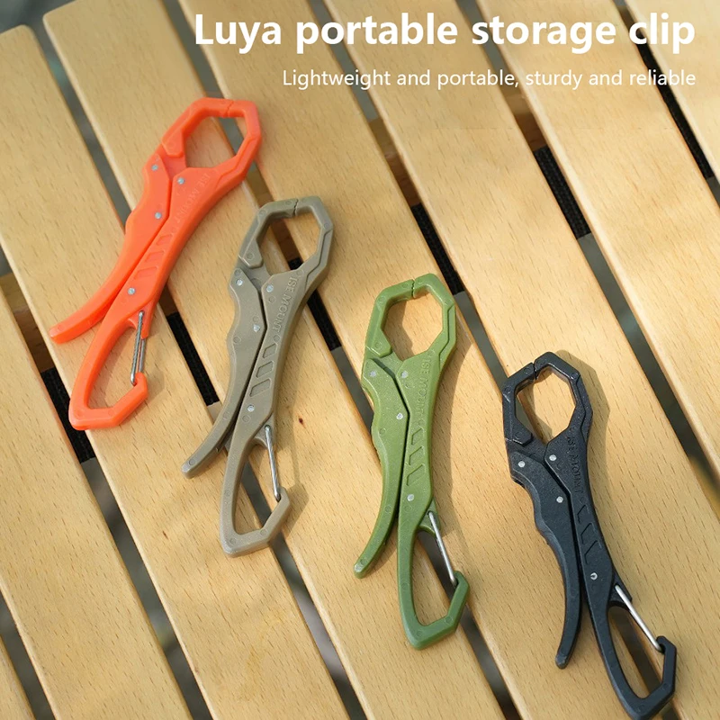 

Outdoor Mini Glove Clip Hands-Free Multifunction Fish Lip Clamp Camping Hiking Tools Work Glove Hanger Carrier Keeper Grabber