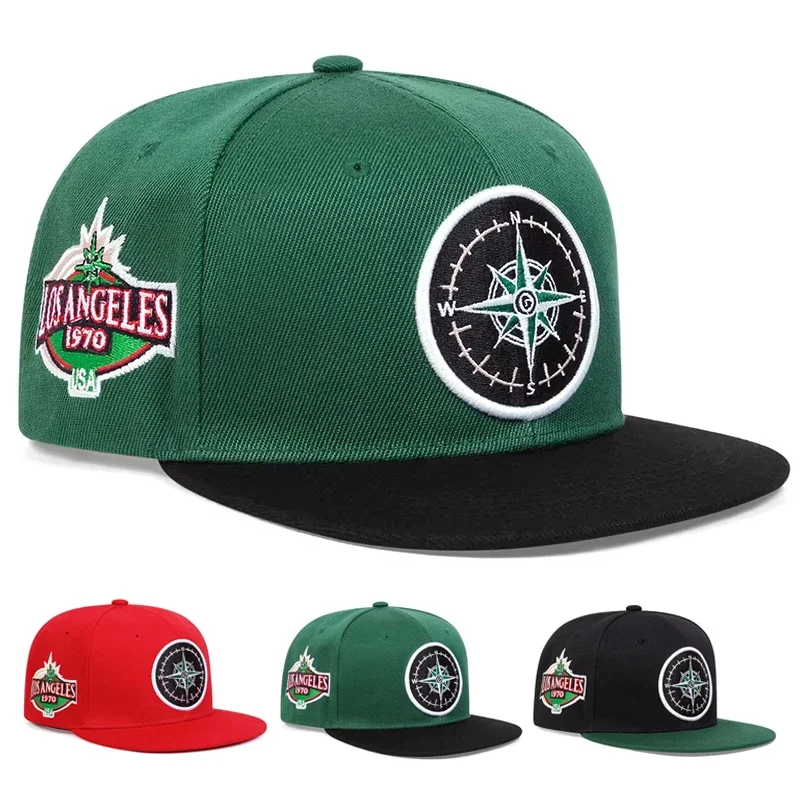 Unisex-Hip-Hop-Hüte mit Los Angeles-Stickerei, für Frühling und Herbst, für den Außenbereich, verstellbar, lässige Baseballkappen, Trucker-Kappen, Sonnenschutzhut