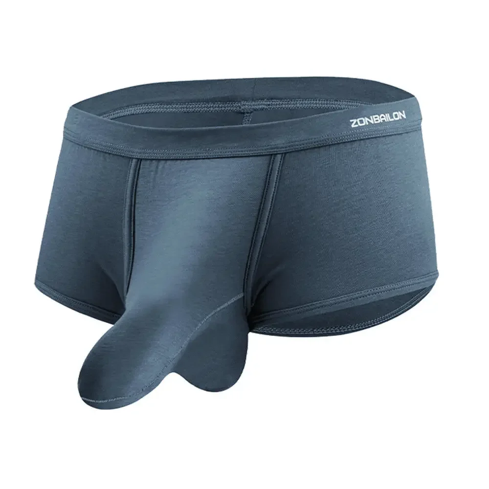 Jinshi Mens Sexy Front Opening Fly Access Briefs Low Rise Bulge Enhancing Pouch Bamboo Viscose Underwear Pack