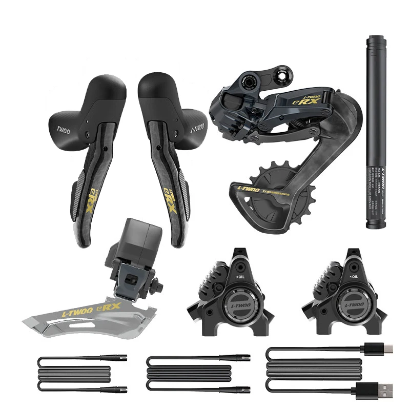 LTWOO ERX 3. Generation Drahtloses Elektronisches Schaltset für Rennräder 2x11 2x12 Gang Carbonfaser-Schalthebel Hydraulische Scheibenbremse – Detail 2