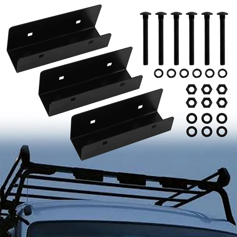 Roof Rack Wind Noise Reducing Bracket - Wind Noise Suppression Plate,3PCS Black