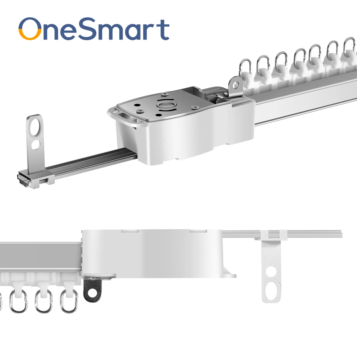 onesmart customizavel eletrica cortinas automaticas inicio obturador track rail rod para tuya wi fi zigbee motor 01