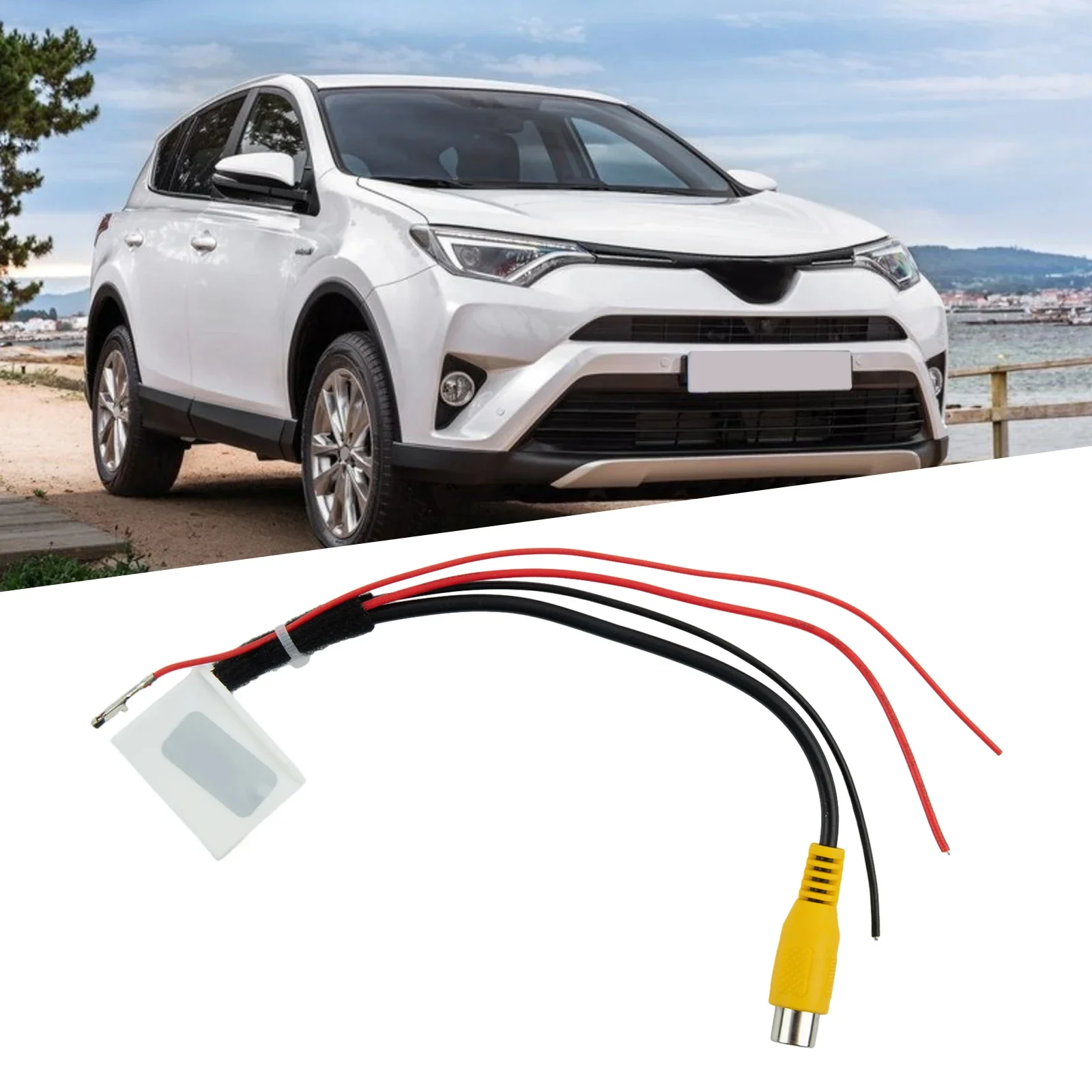 1x For Toyota 24pin Adapter Cable Camera Video Easy Installtion Placement On Vehicle High Grade Practical To Use