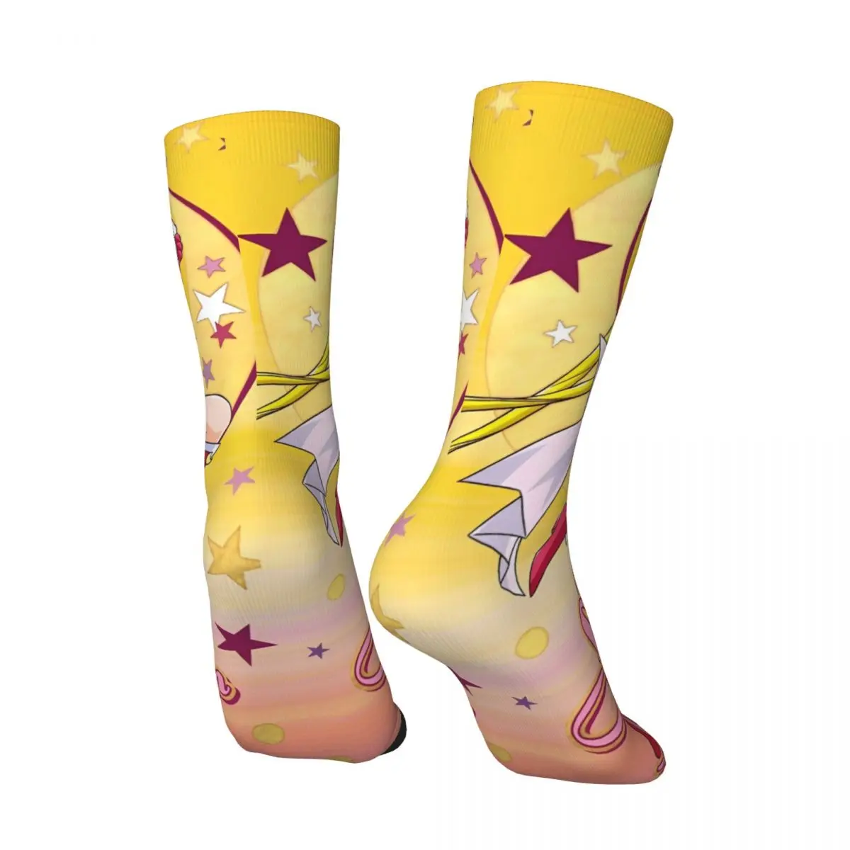 Chaussettes de skateboard imprimées coordonnantes pour hommes, bas fantaisie, S-Sailor, Moons Moon, confortables, automne