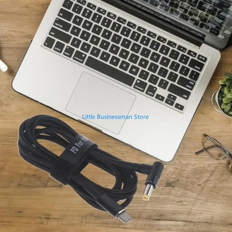100 W PD USB Typ C Steckereingang bis 90 Grad für 5,5 7 mm Stecker-Ladekabel M76A – Detail 10
